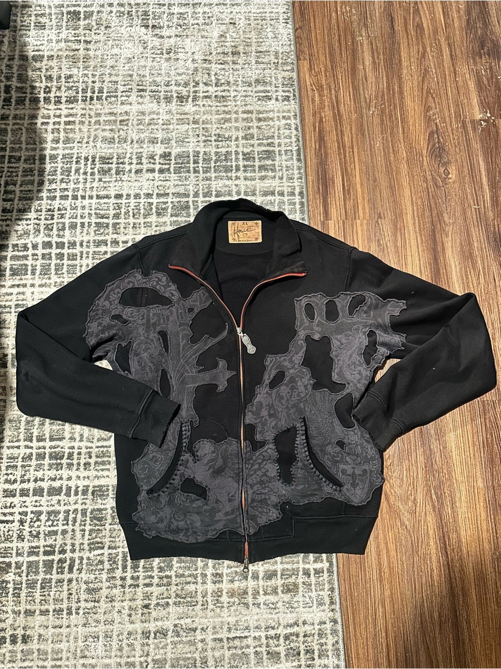 Black Y2K Zip Up